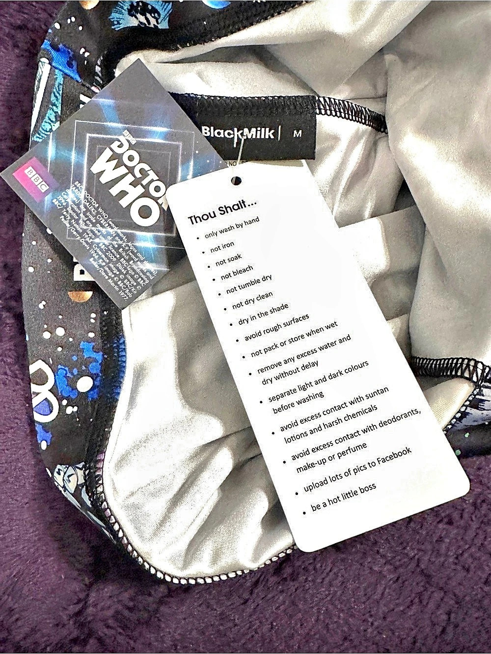 BlackMilk Doctor Who Leggings Comic Strip Mashup New with Tags - Picture 7 of 14